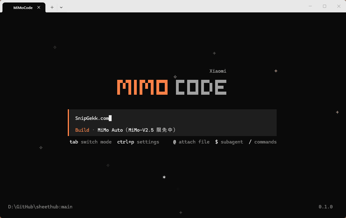 MiMoCode Terminal UI 2