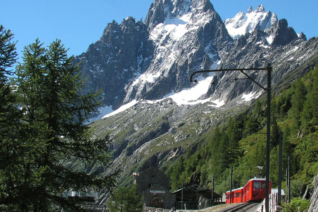 Montenvers trein en tram naar Mont Blanc vanuit Chamonix