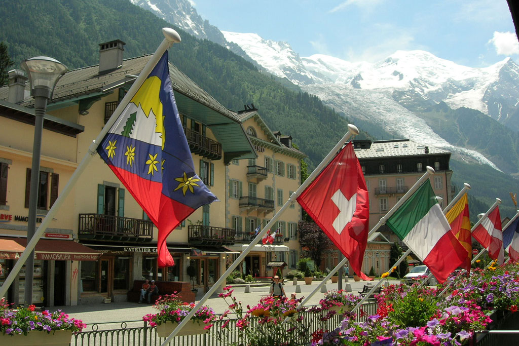 stad Chamonix bij Mont blanc
