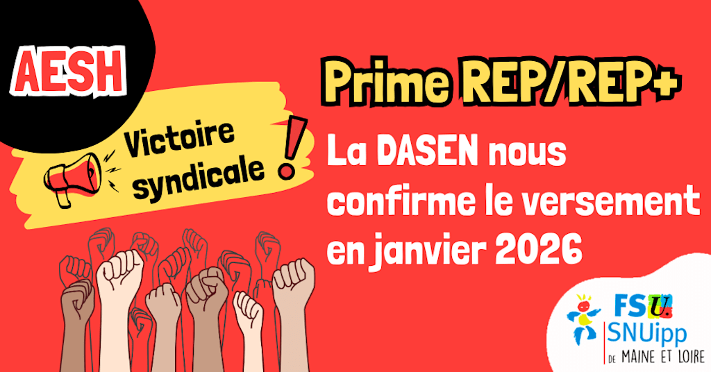 [AESH] la DASEN nous confirme le versement rétroactif de la prime REP ...