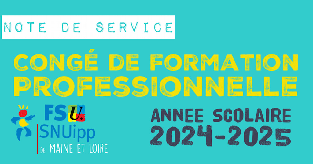 Congé de formation professionnelle 2024-2025 : la note de service