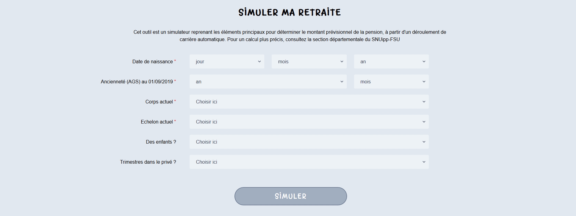 Évaluer le montant de sa pension - FSU-SNUipp