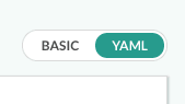 Toggle switch with BASIC and YAML options, with YAML selected