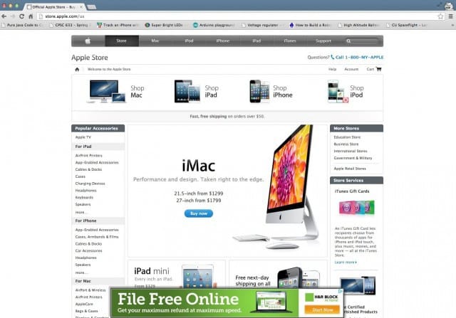 A screenshot of an ad overlaid on a website