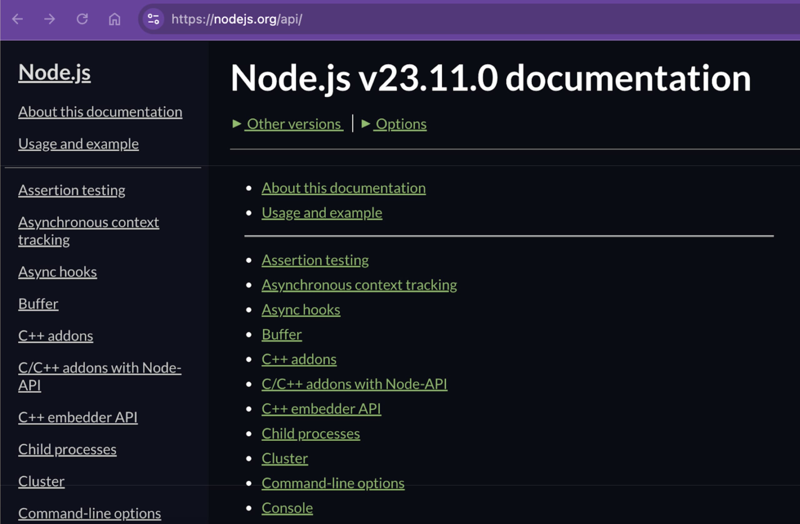 Node.js API Documentation