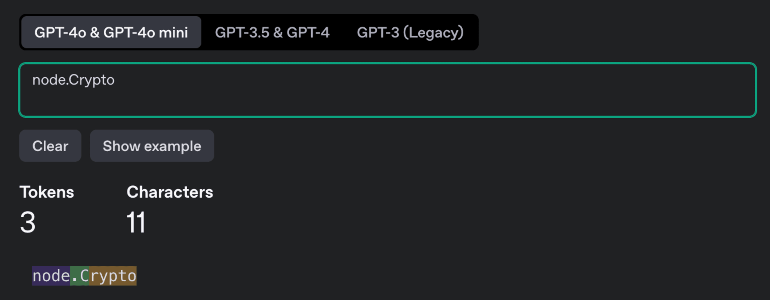 OpenAI Platform shows text tokenizer visual tokens and characters for the GPT-4o model