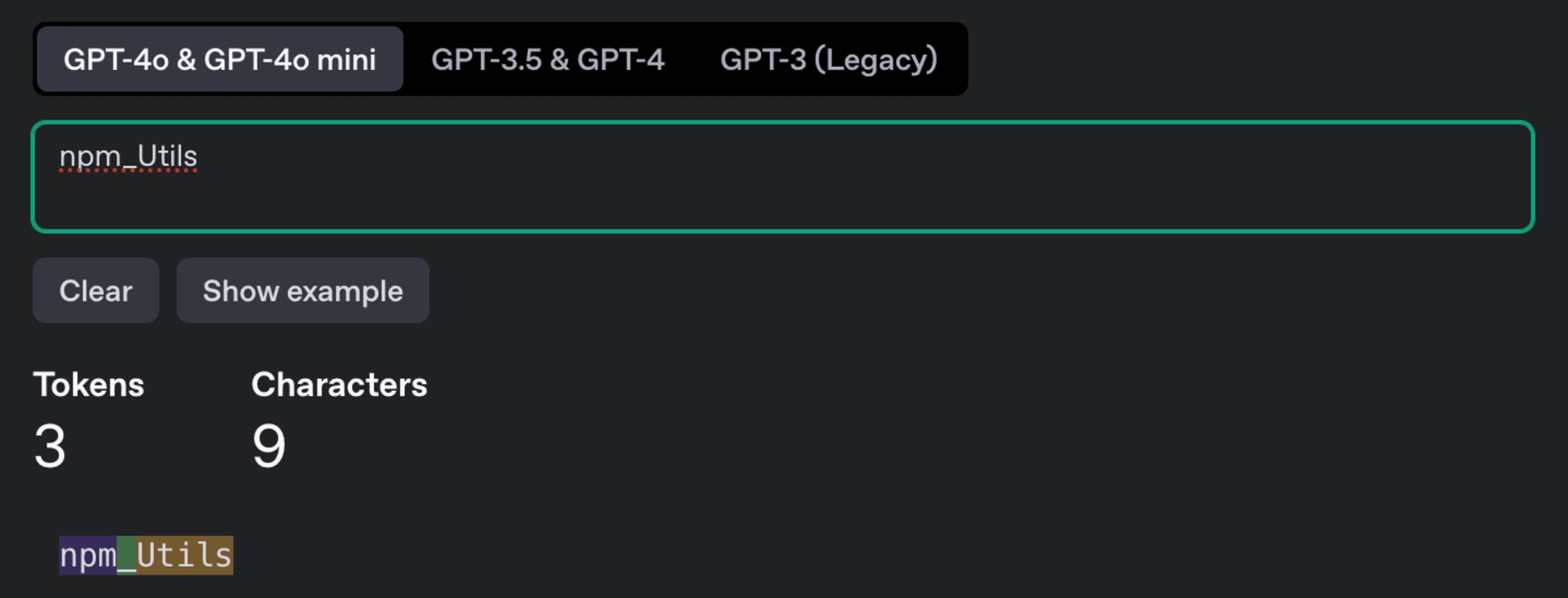 OpenAI Platform shows text tokenizer visual tokens and characters for the GPT-4o model