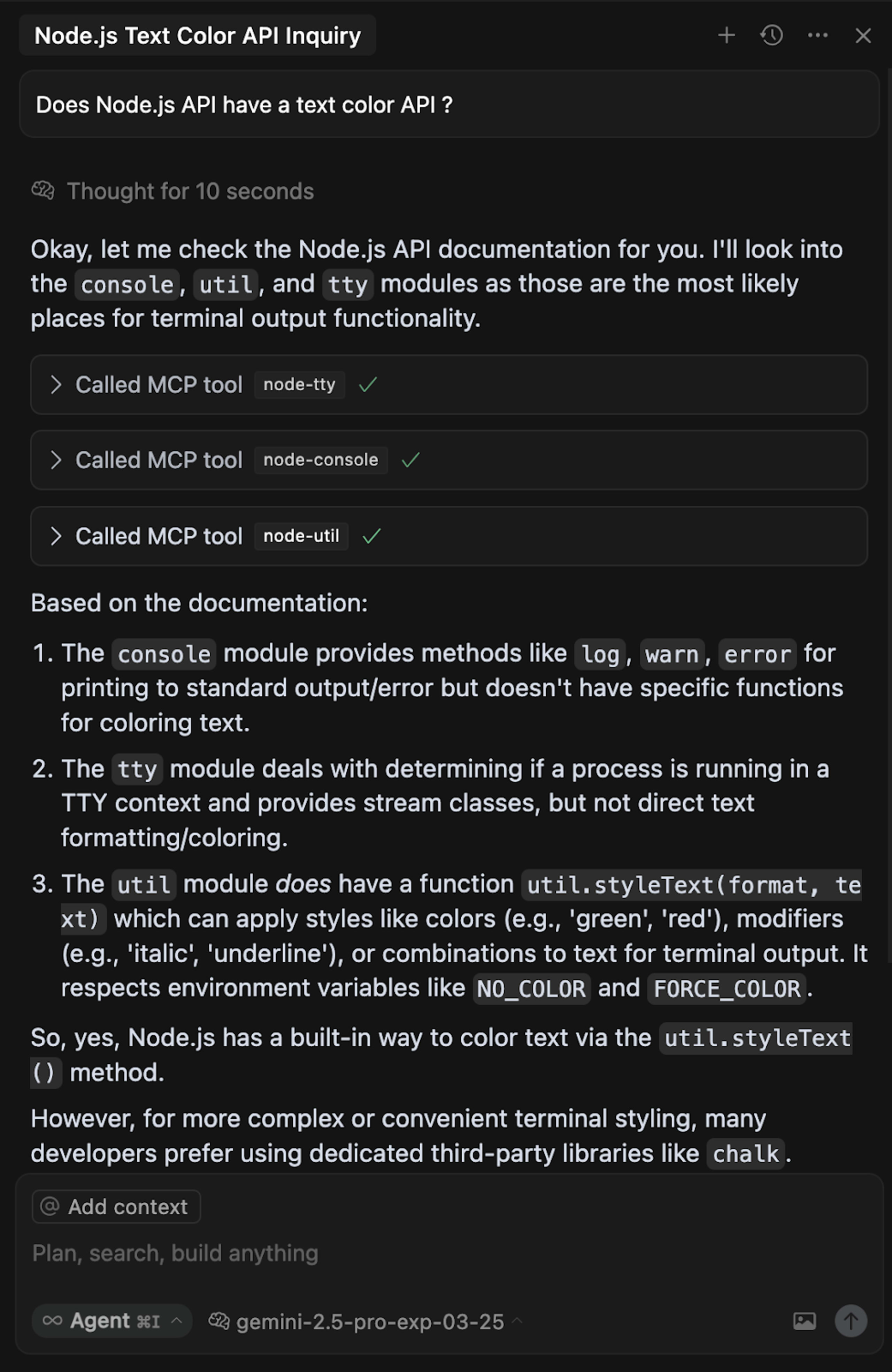 MCP Server best practice shows how to steer the model into providing answers from the information given.