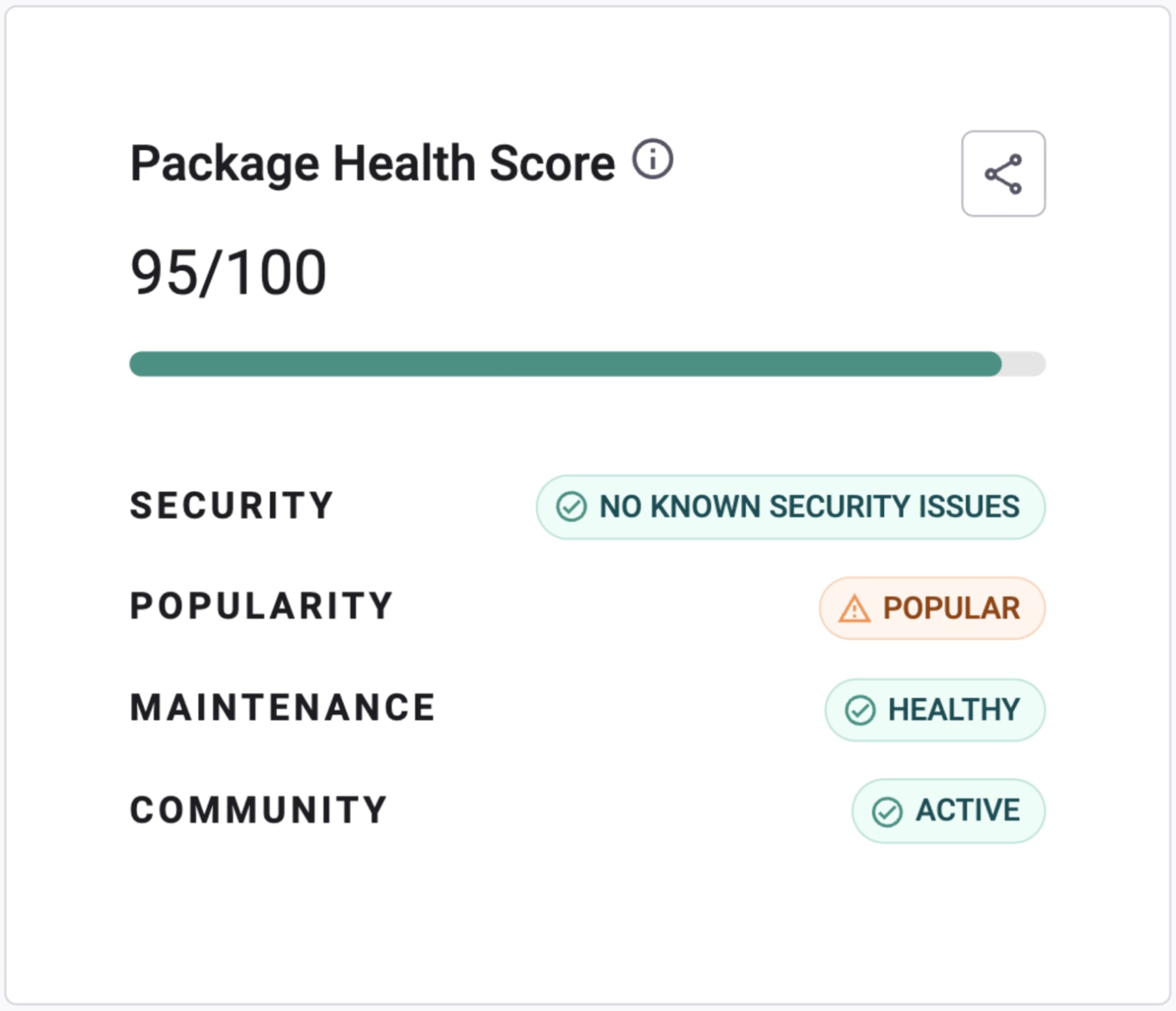 Package health score for stripe-node npm package: Package Health Score 63/100 security No known security issues popularity Small maintenance Inactive community