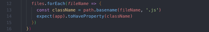 jest testing framework with property matchers