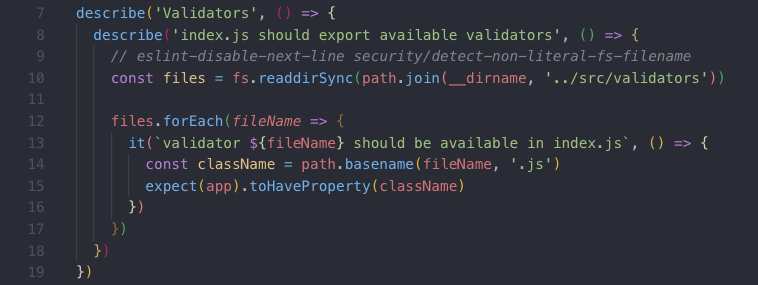 looping over test cases