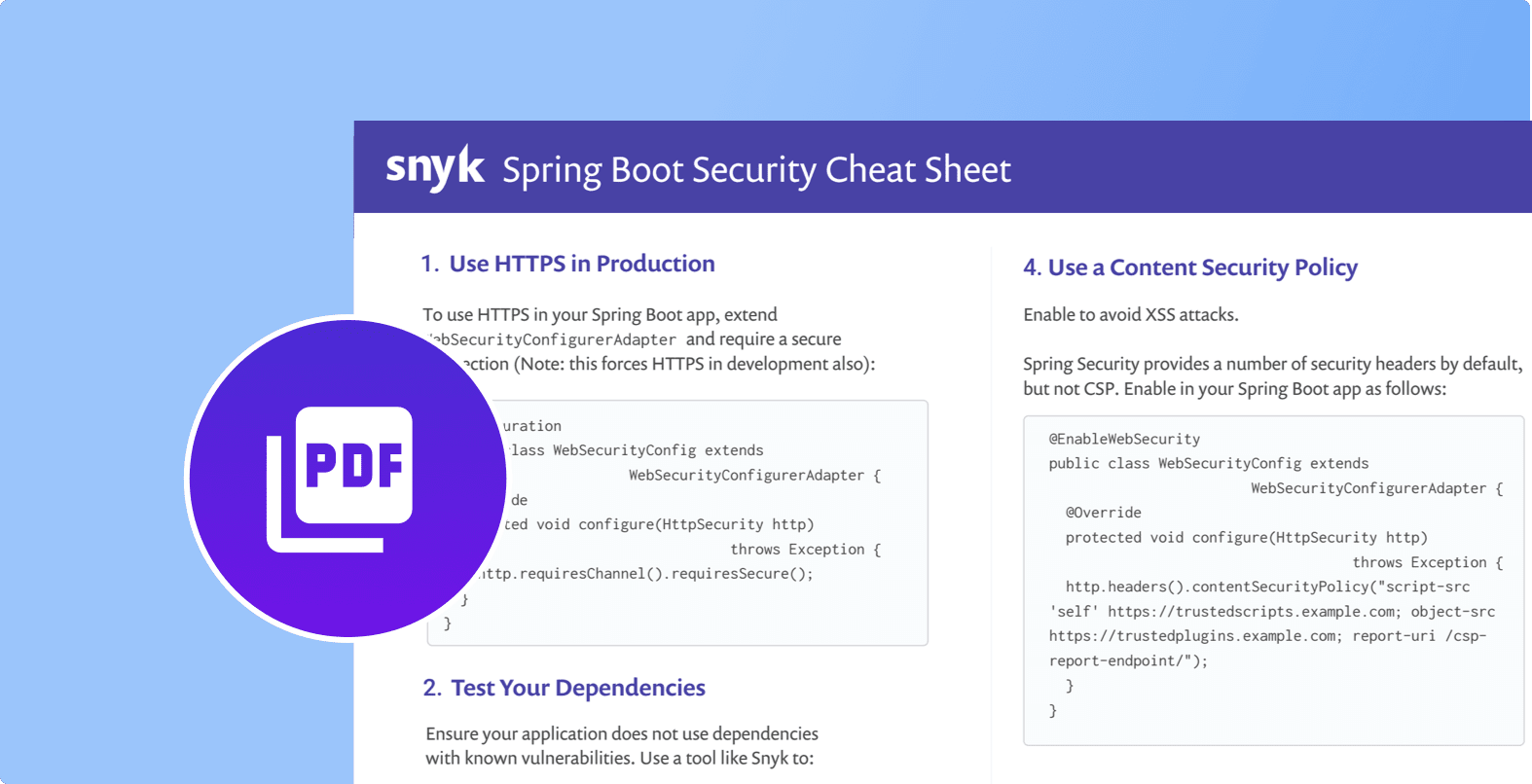 10 Spring Boot security best practices | Snyk