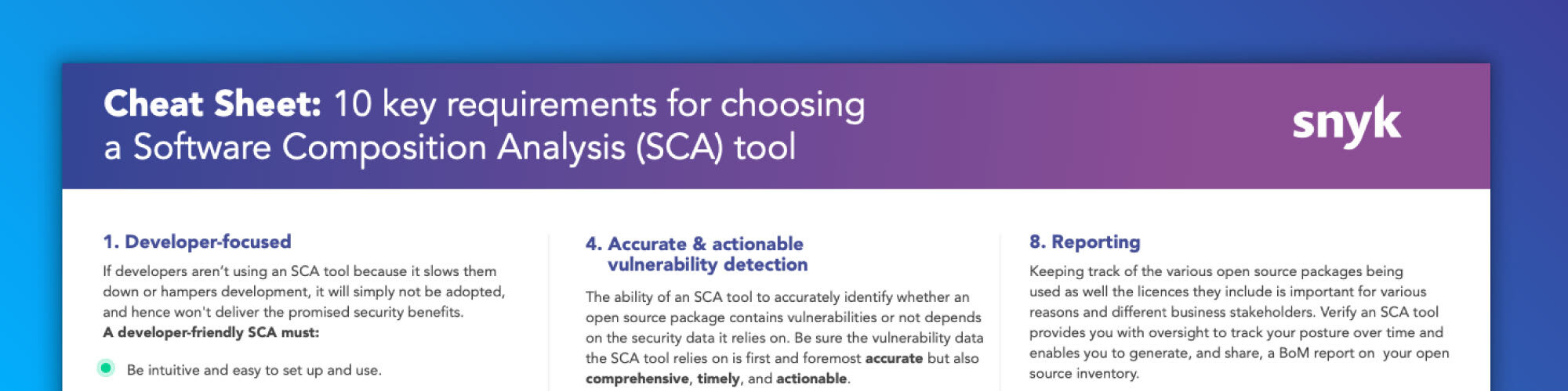 SCA tools