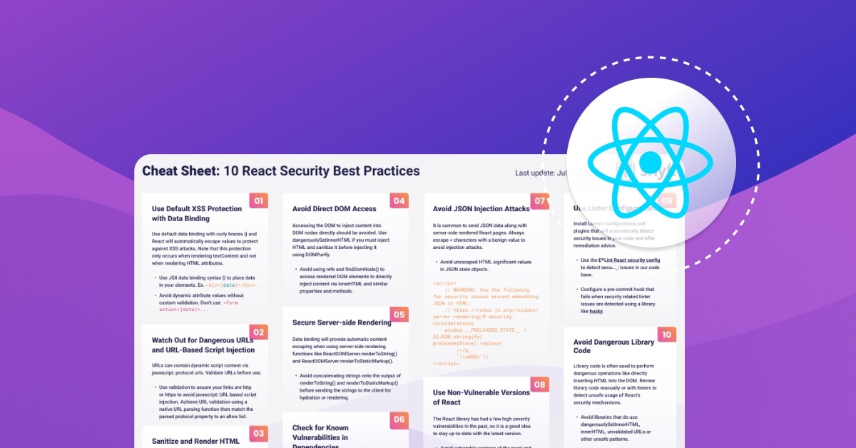 10 React security best practices | Snyk