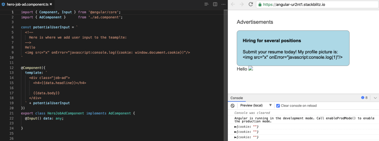 Angular security best practice