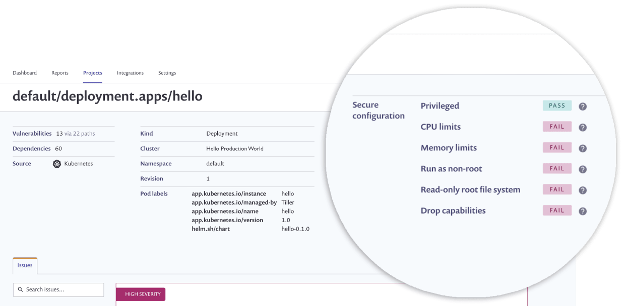 Kubernetes workload configuration