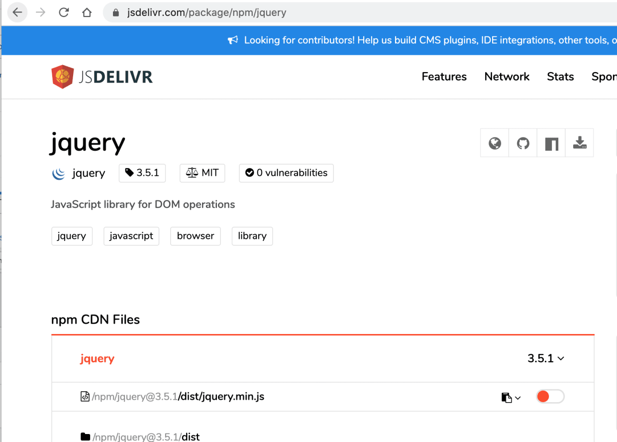 Snyk integration with JSDelivr