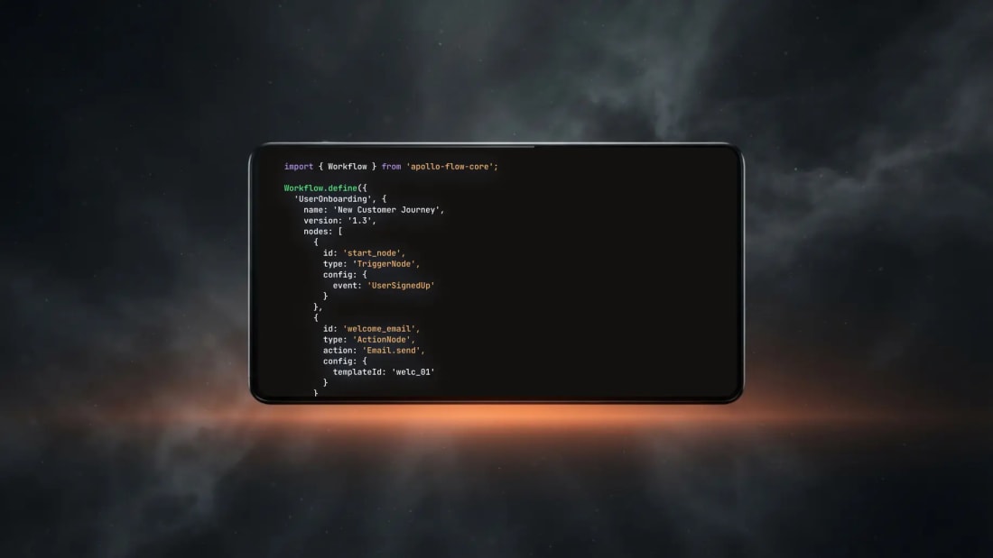 Low-code development workflow mockup
