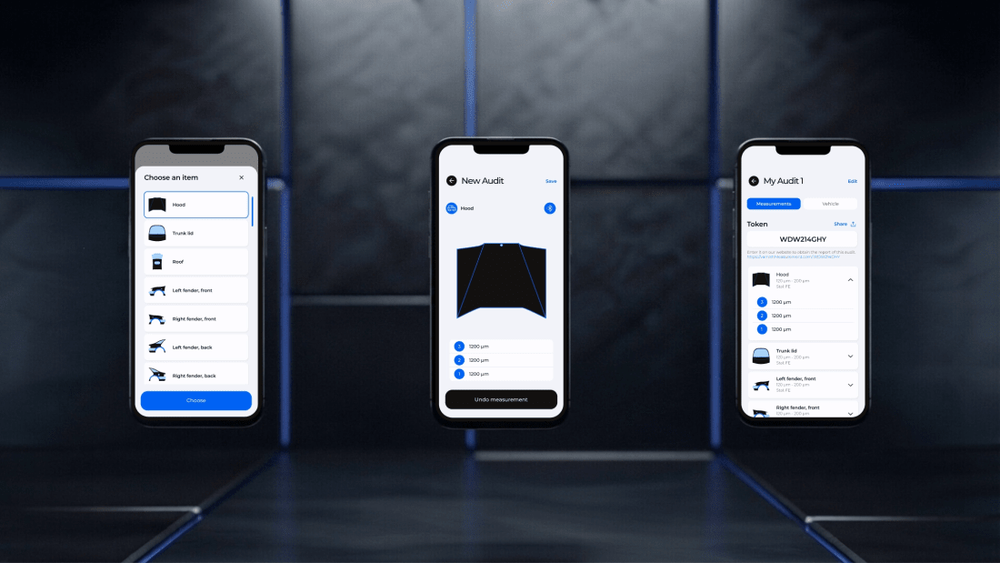 Mobile app interface mockup
