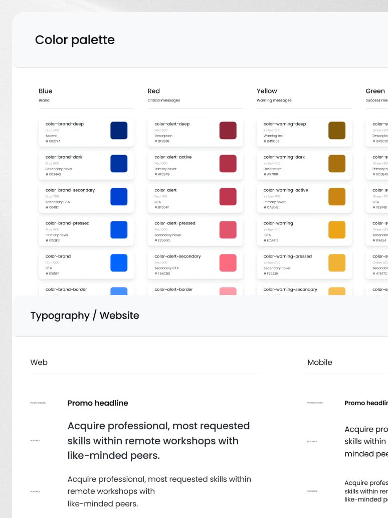 Design Systems work sample