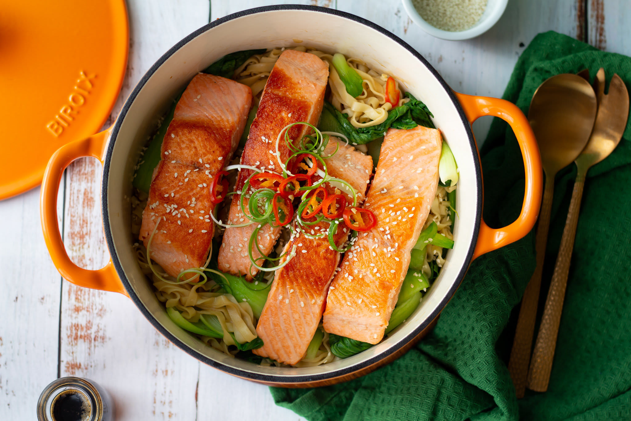 Tasty Salmon & Dutch Oven Teriyaki Noodles Recipe Good Magazine