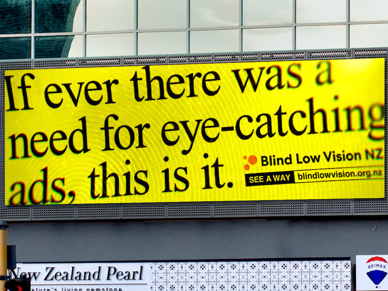 Blind Ad Example Blind Low Vision NZ launches eye-catching campaign for low vision ...