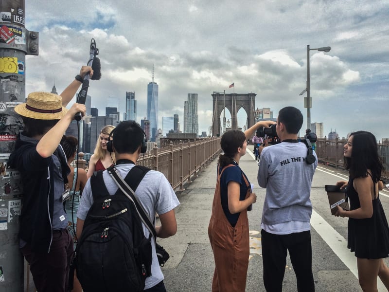 SOCAPA NYC Film Shoot on Brooklyn Bridge - Teen Film Camp