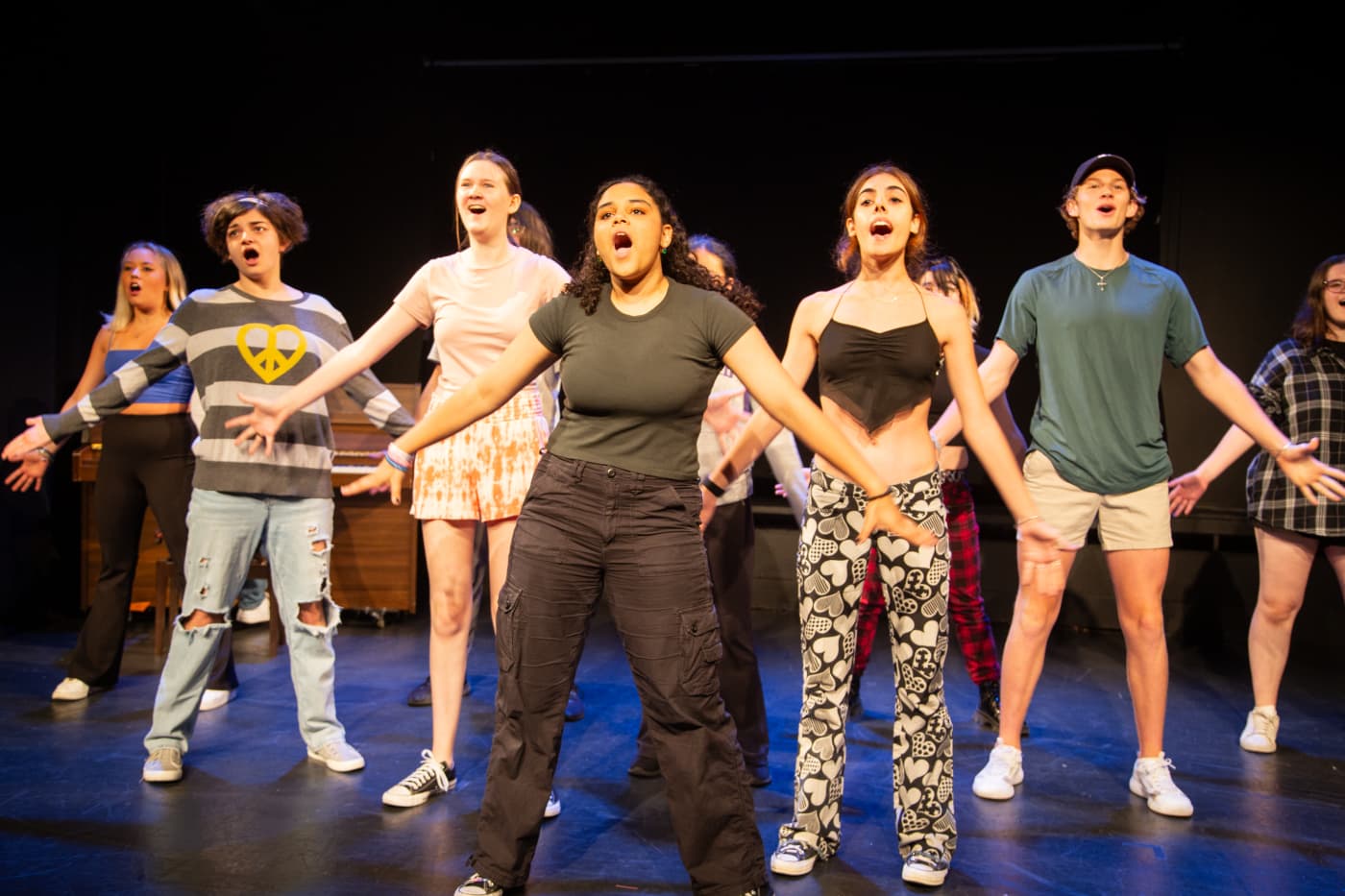 Acting students performing in musical theater