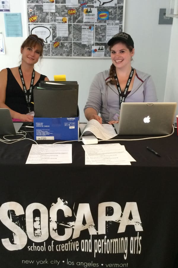 SOCAPA Check-in Registration Table at Vermont Campus