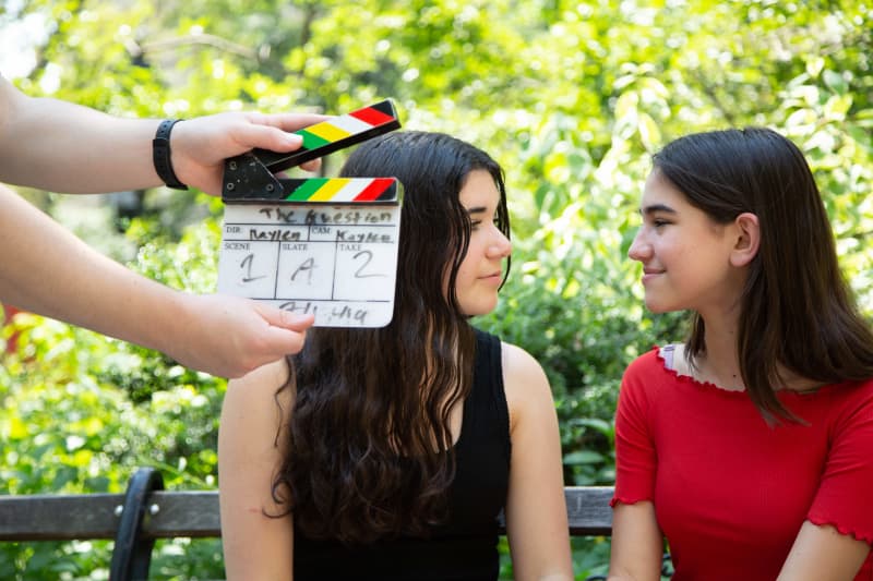 High School Actors in Film Scene