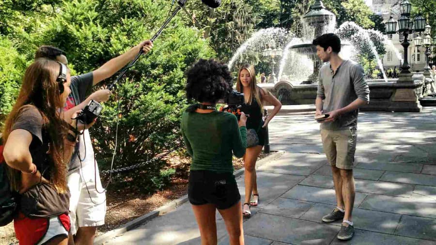 Teen actors perform in student films