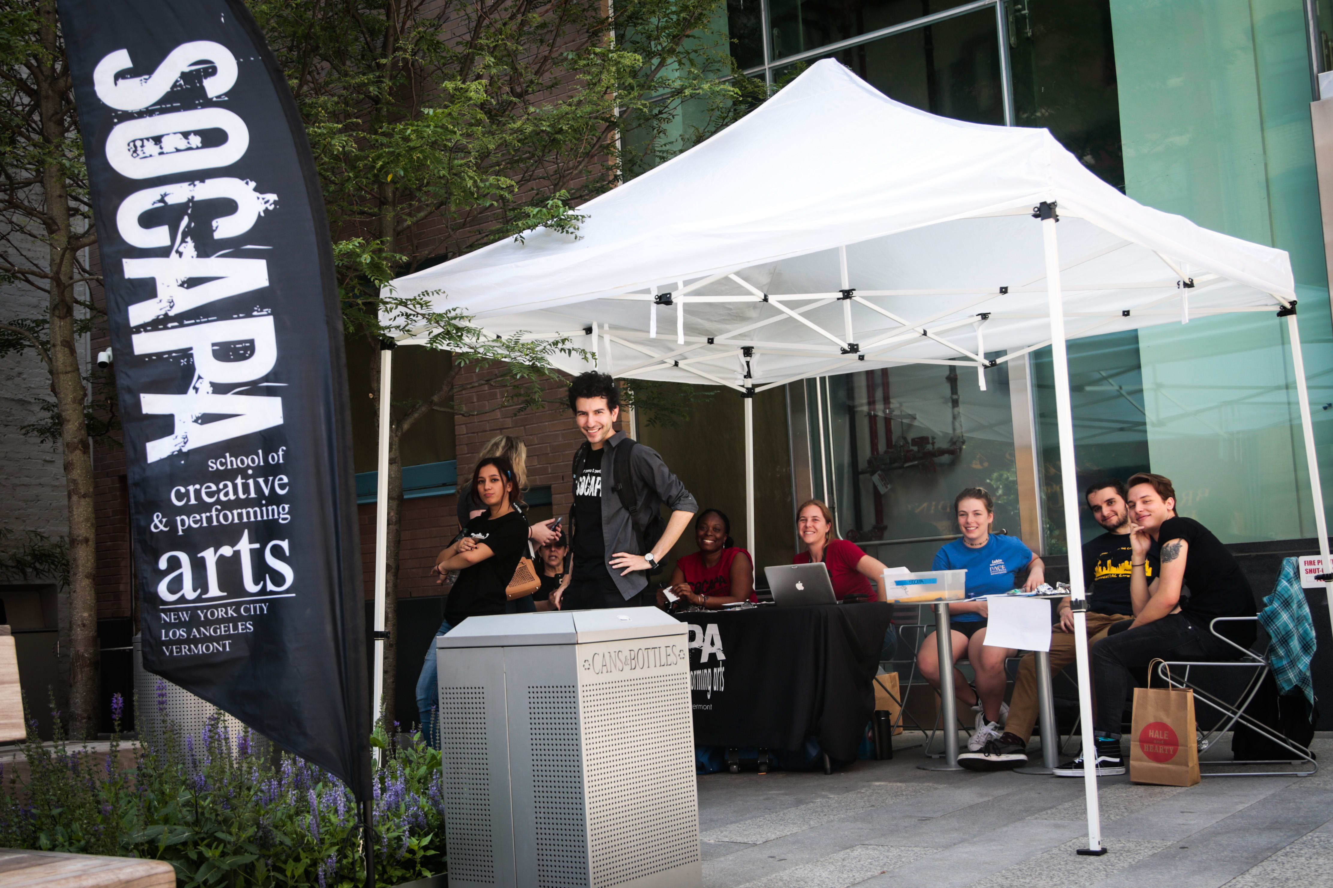 SOCAPA registration tent in summer