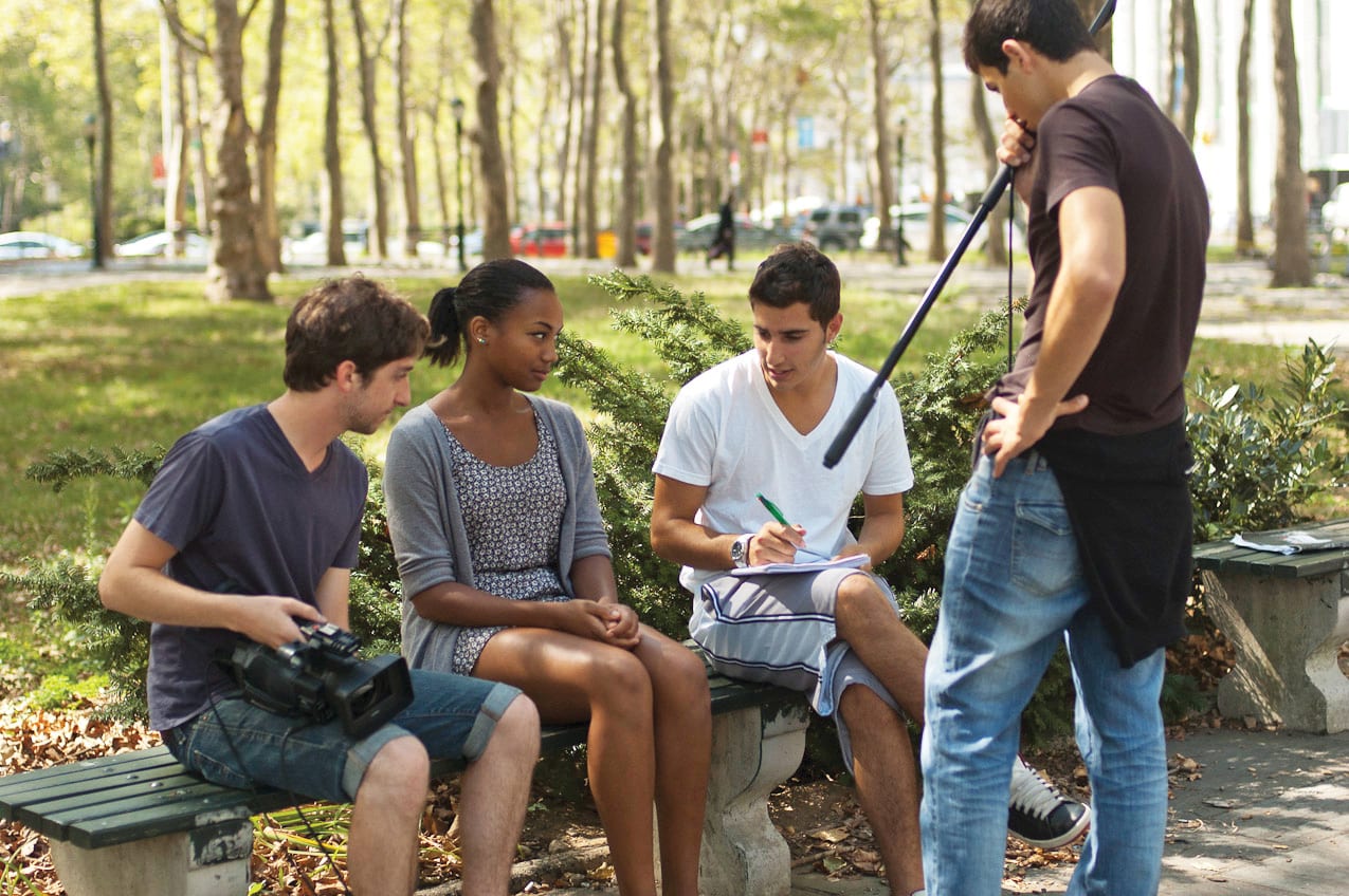 SOCAPA film students directing a movie together