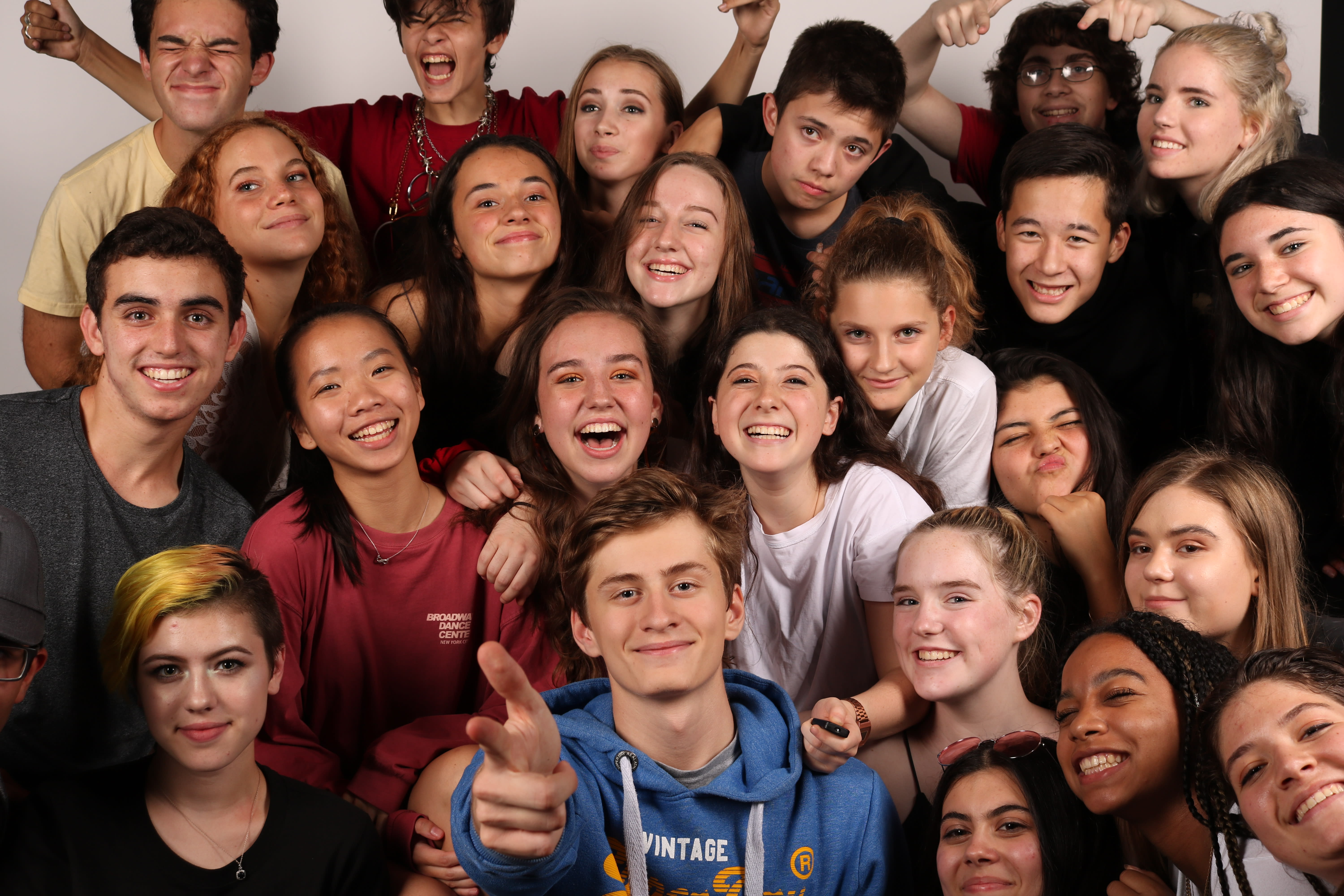 SOCAPA students together in matching blue sweatshirts