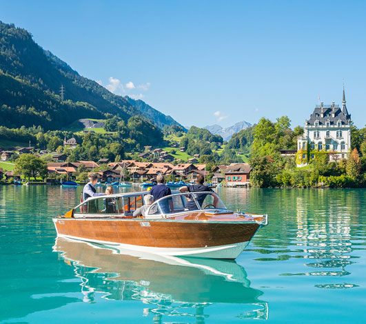 A bord du Donna Anna, un authentique bateau-taxi vénitien…en Suisse !