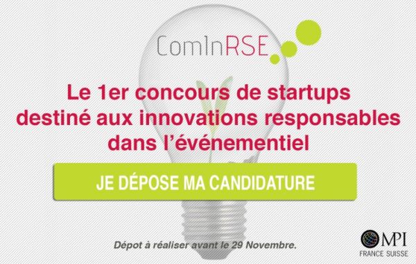 ComInRSE : encore 1 semaine pour postuler au concours de startups innovantes et responsables du MICE !