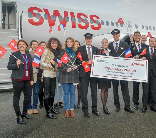 Ca plane pour SWISS à Bordeaux