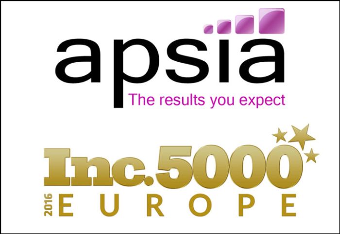 Apsia fait son entrée dans le classement Inc.5000 Europe