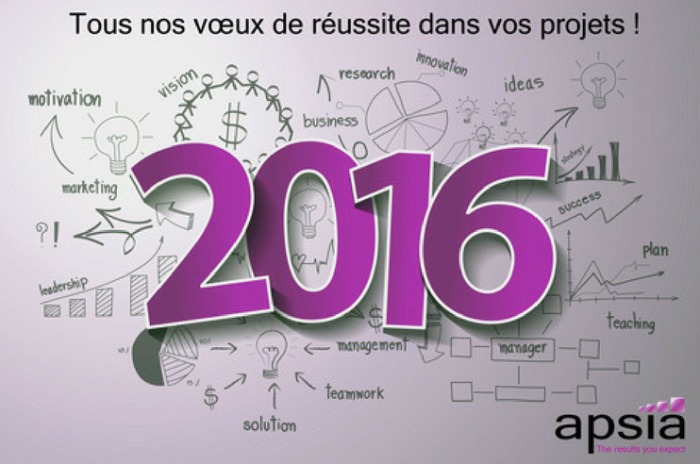 Apsia vous souhaite une très bonne année 2016 !