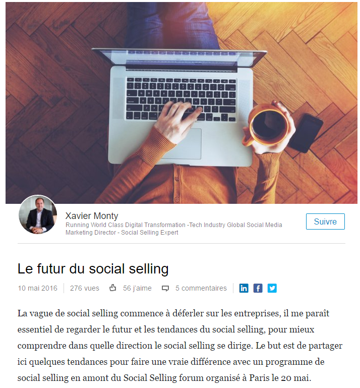 Le futur du social selling par Pulse