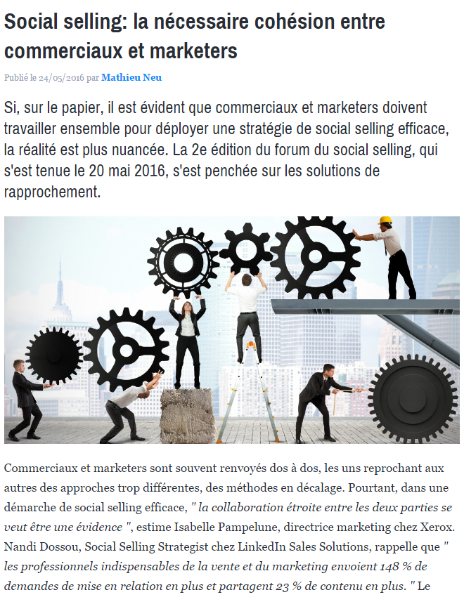Social Selling Forum Article