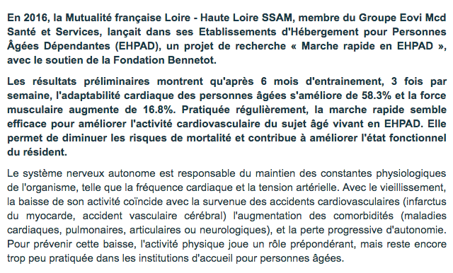 Effets de la marche rapide en EHPAD Extrait article marche rapide en EHPAD
