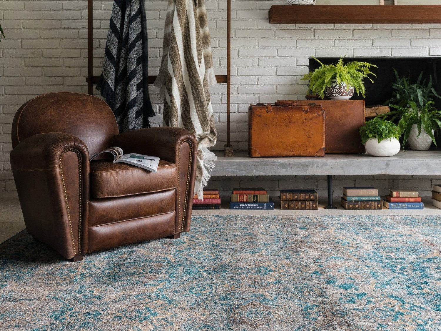 Rectangle Blue Rugs