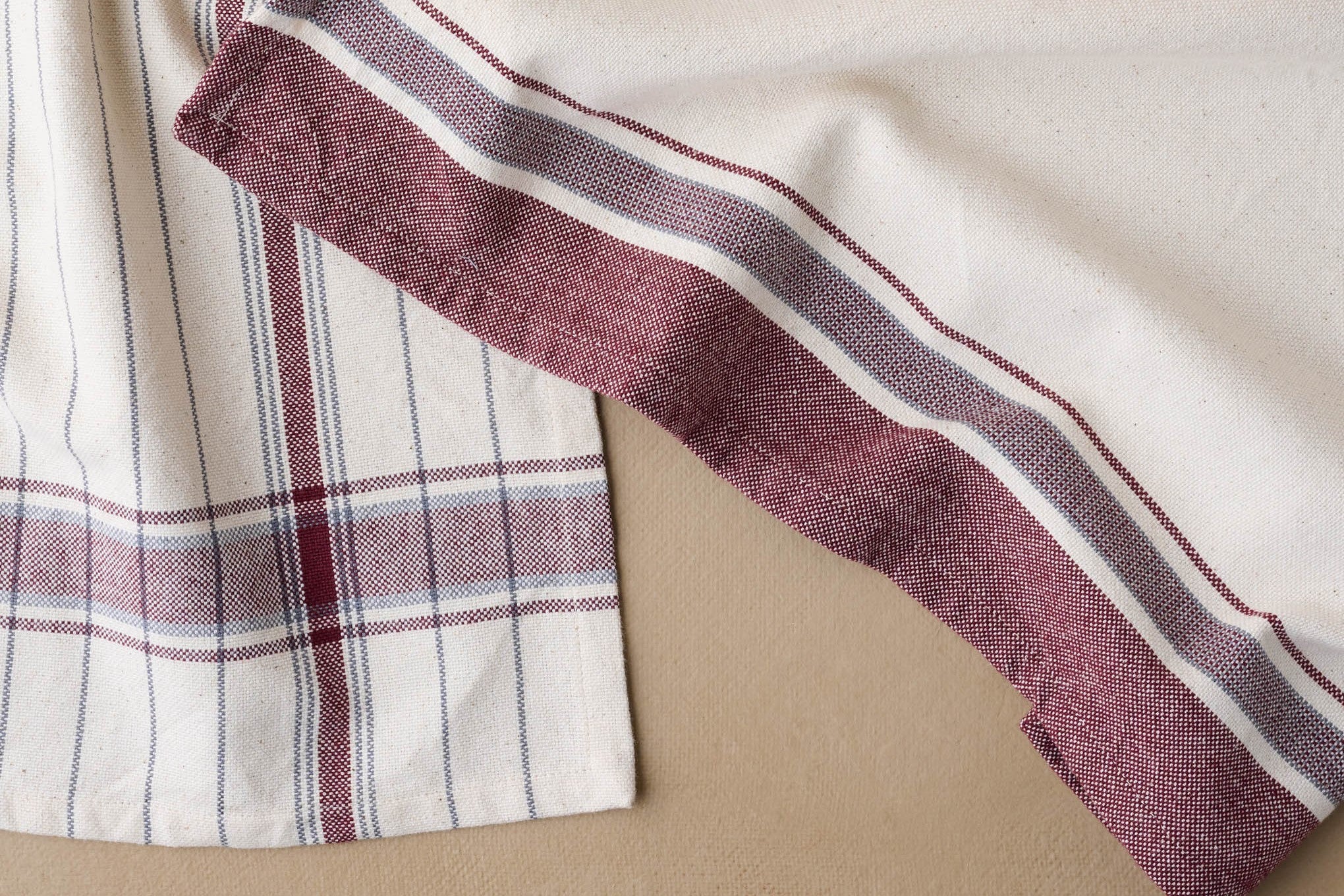 Linen Kitchen Towel in Plaid - Olive + Rose