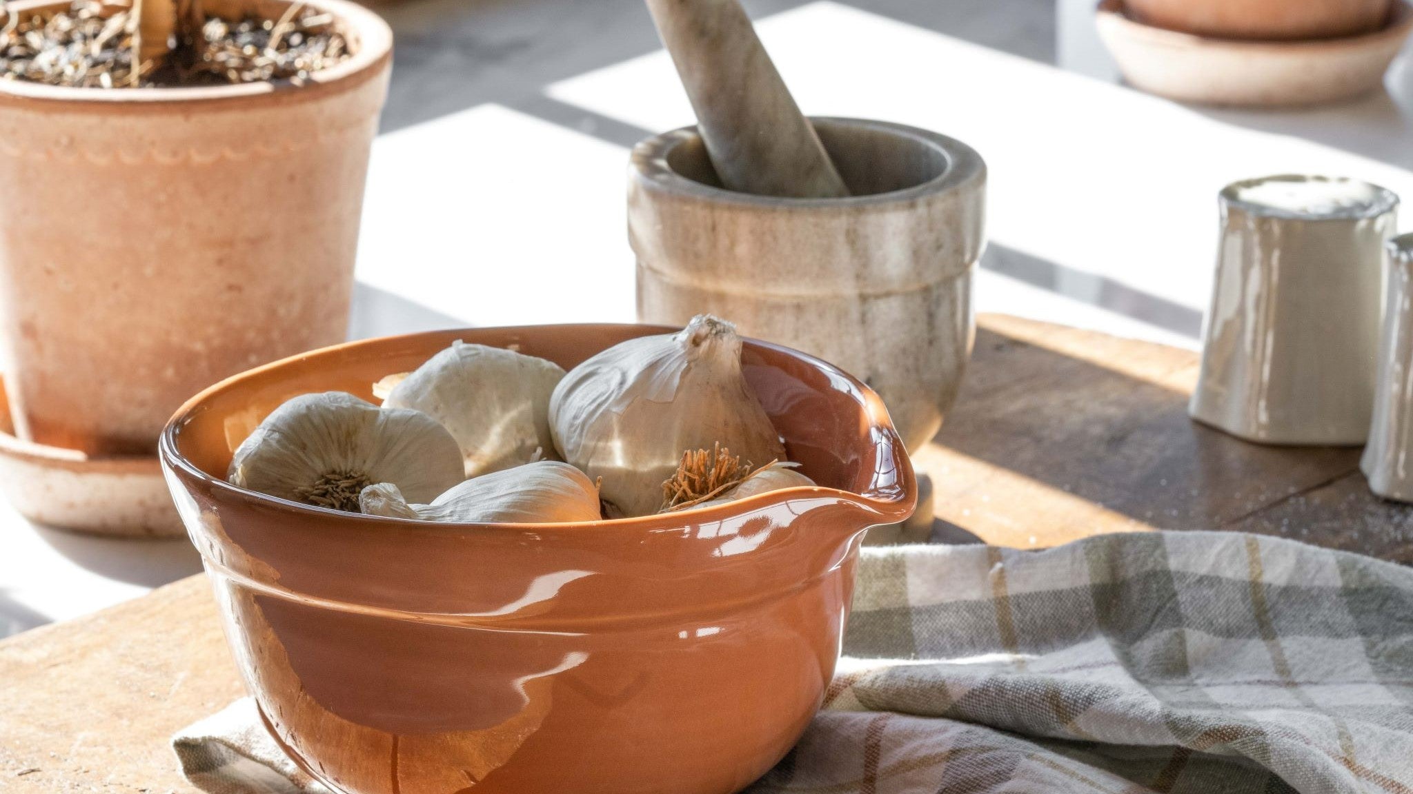 Heritage Blue Stripe Stoneware Mixing Bowls (Set of 4)