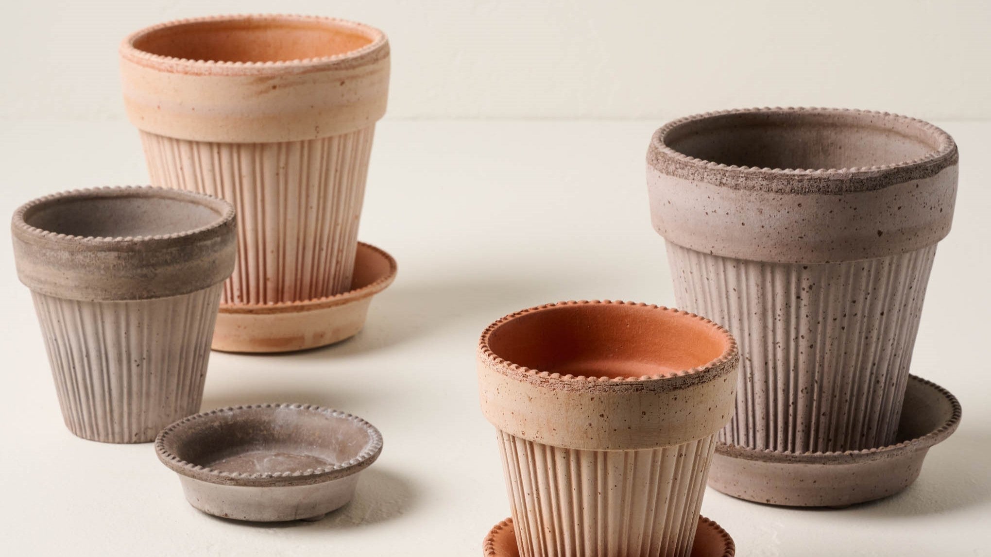 Dark Brown Terracotta Pots and Trays