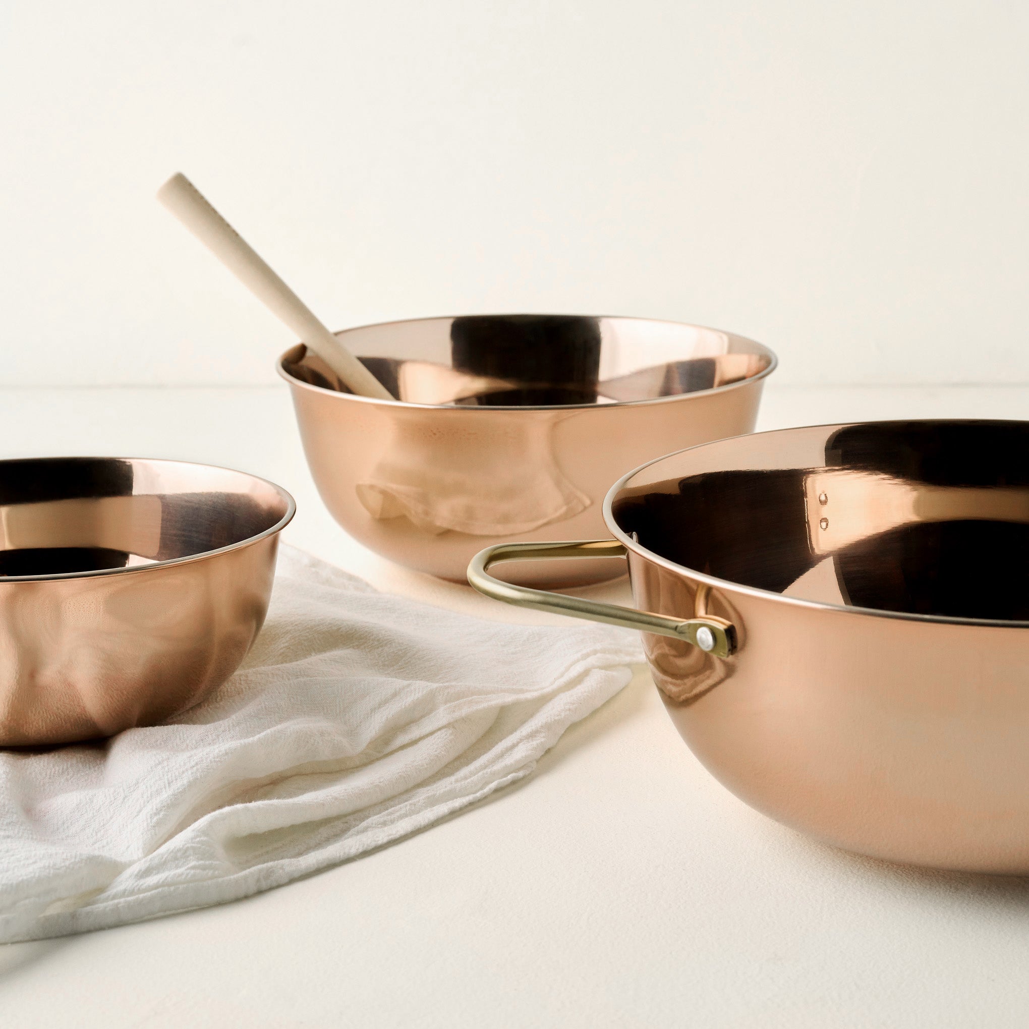 Magnolia Copper Mixing Bowl Set of Three $60.00