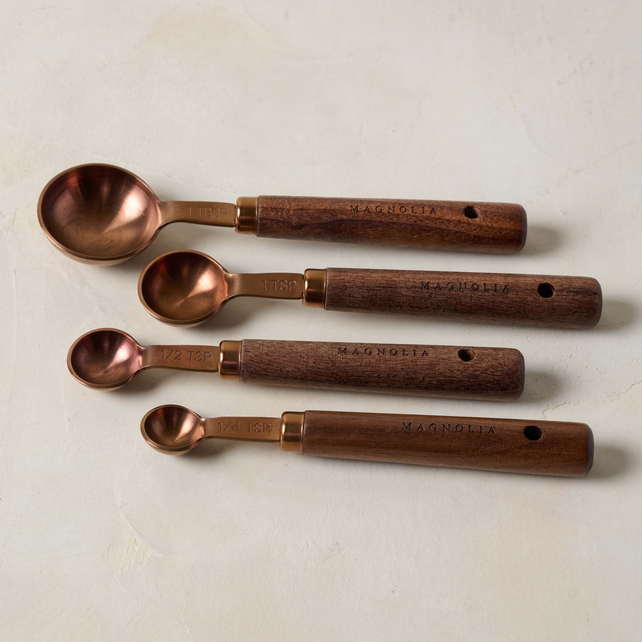 Walnut and Copper Measuring Spoons - Magnolia