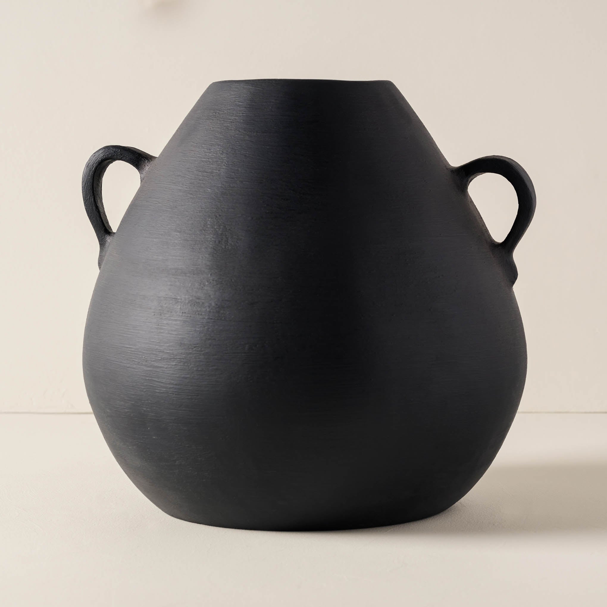 Peterson Black Terracotta Vase - Magnolia