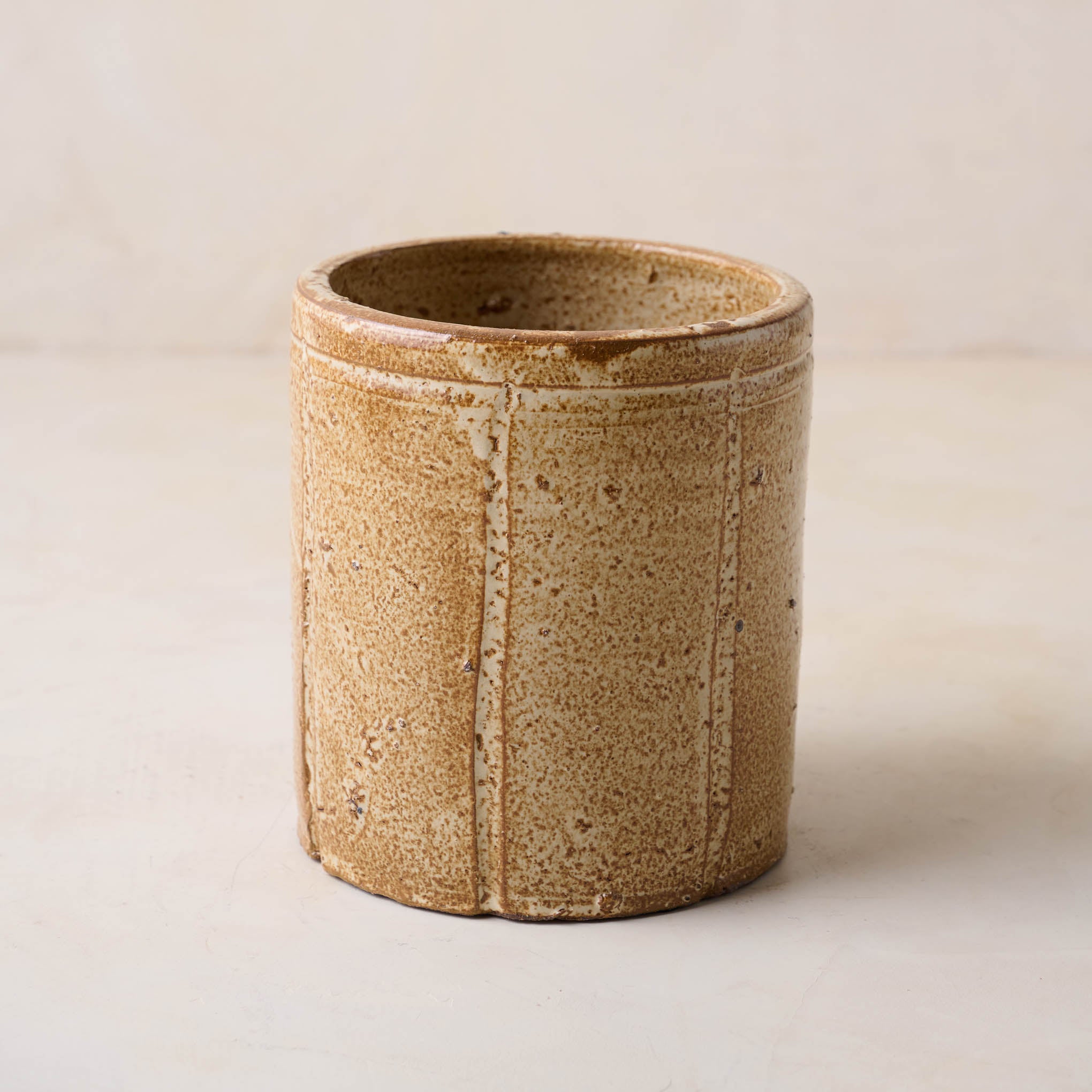 Stoneware Crock Utensil Holder Cream/Clay - Hearth & Hand™ with Magnolia